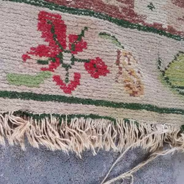 Antique rug defringing and structural restoration by The Rug Guru