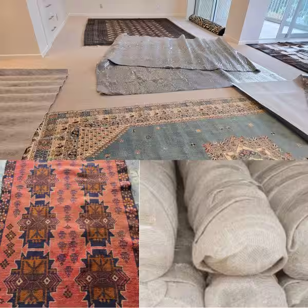 Professional rug protection in Auckland using underlay systems, UV protection and preventive care to reduce wear and fibre damage in handmade rugs