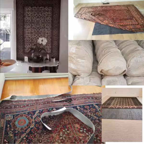 Overview of professional rug protection systems in Auckland including underlay, storage wrapping, and wall hanging preventive preservation methods for handmade rugs