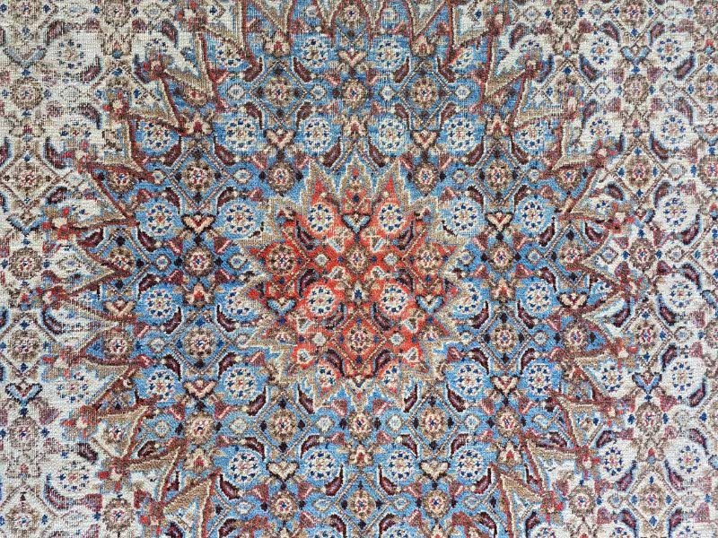 Rug colour analysis in Auckland identifying faded dye zones and tonal imbalance in antique Persian and Oriental rugs at The Rug Guru