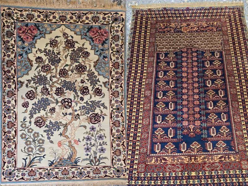 Rug dye tone correction in Auckland balancing uneven colour zones and restoring natural tonal harmony in antique rugs at The Rug Guru