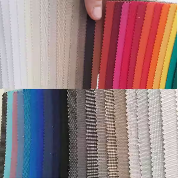 Canvas edging colour range samples for custom rug border finishing and wide edging options by The Rug Guru