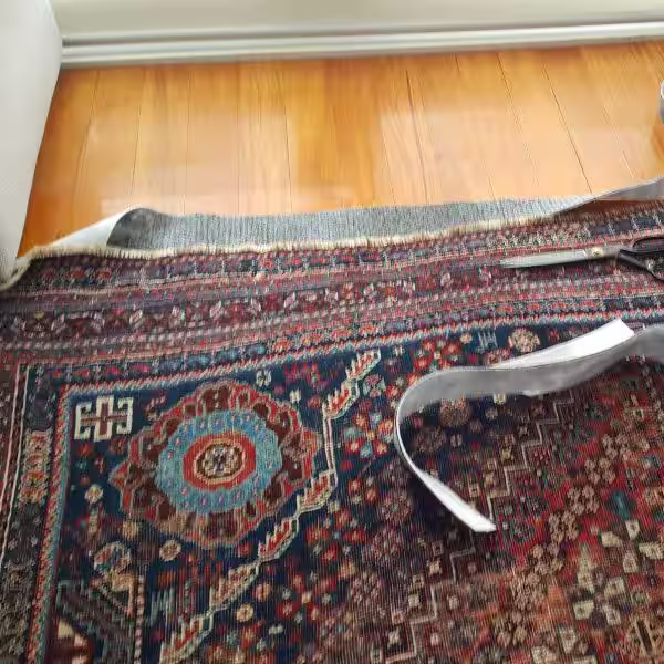 Precision cut rug underlay system prepared for floor grip and rug stabilisation